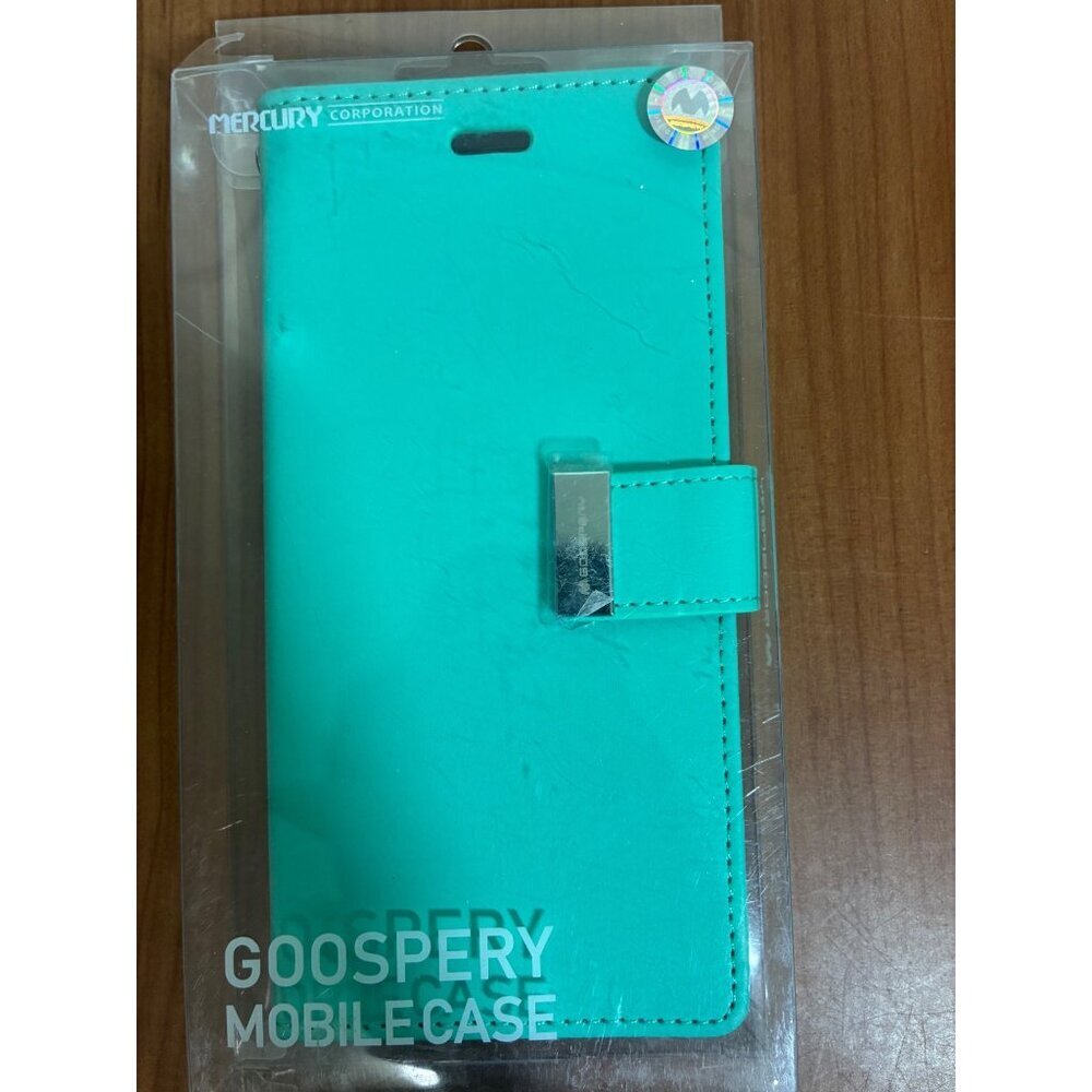 Gooseberry Rich Diary Cellphone Case Wallet for Samsung Galaxy S22+ Green Teal
